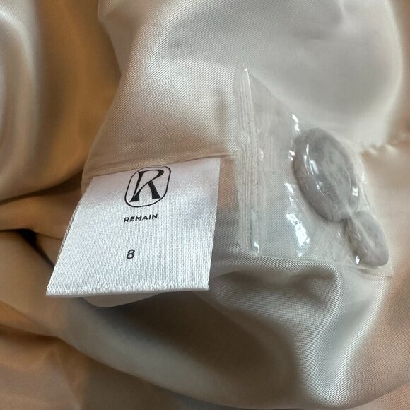 Remain Grey Plaid Check Button-Down Blazer Jacket Boxy Oversized Size 8 Women's - Picture 7 of 14